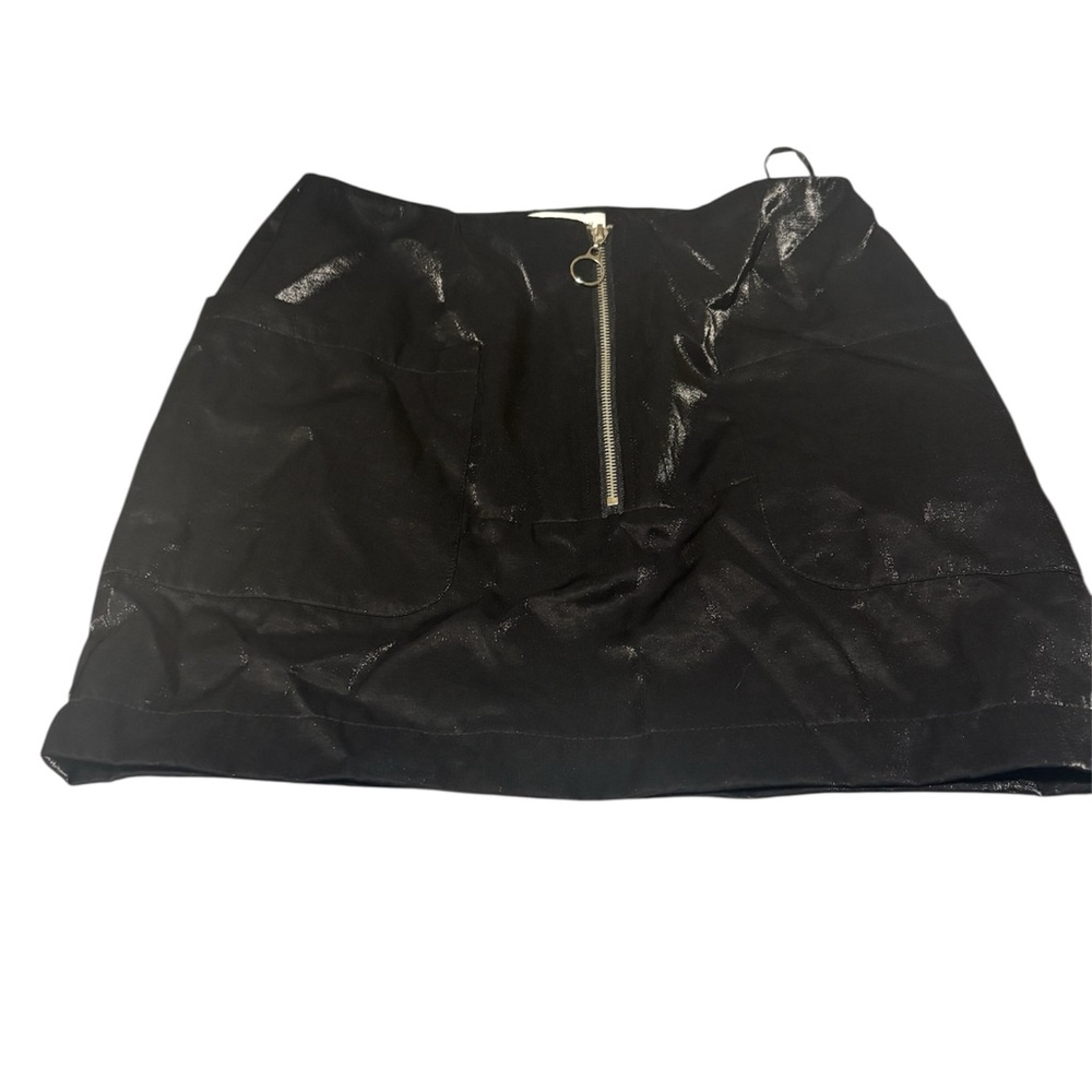 Honey Punch Black A-Line Mini Skirt